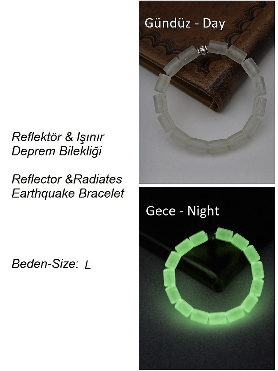 Stoneage Çok Renkli Reflektör Bileklik Tekli Beden L