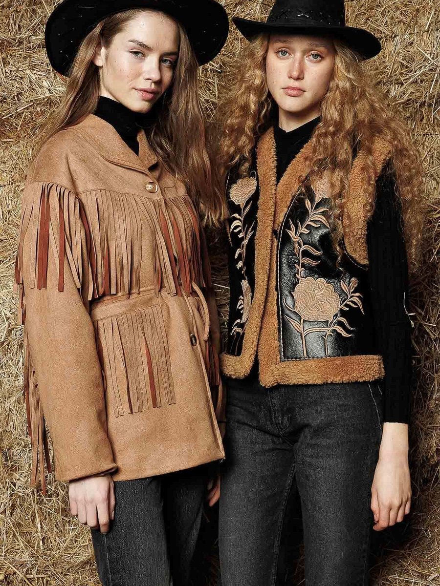 Hooopstore Süet Kovboy Camel Ceket