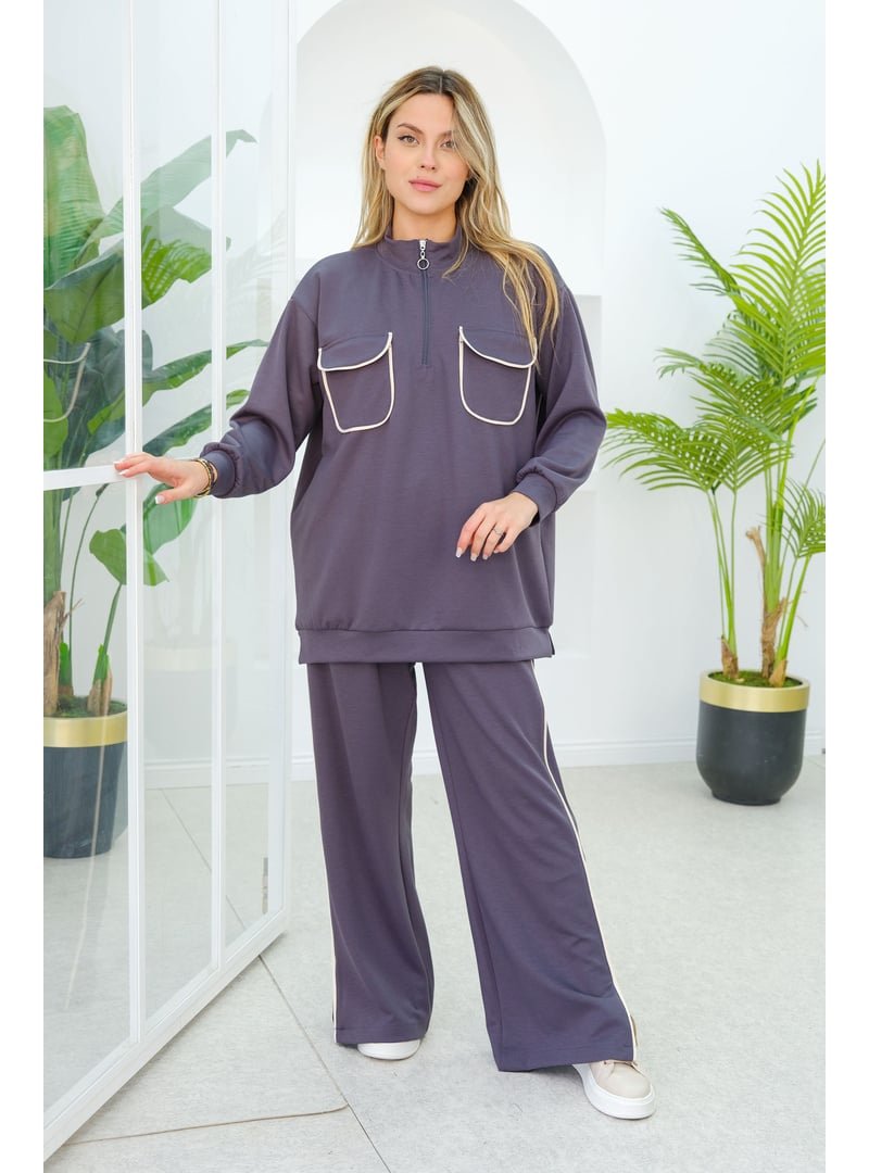 Locco Moda Füme Önü Çift Cep Detaylı Takım