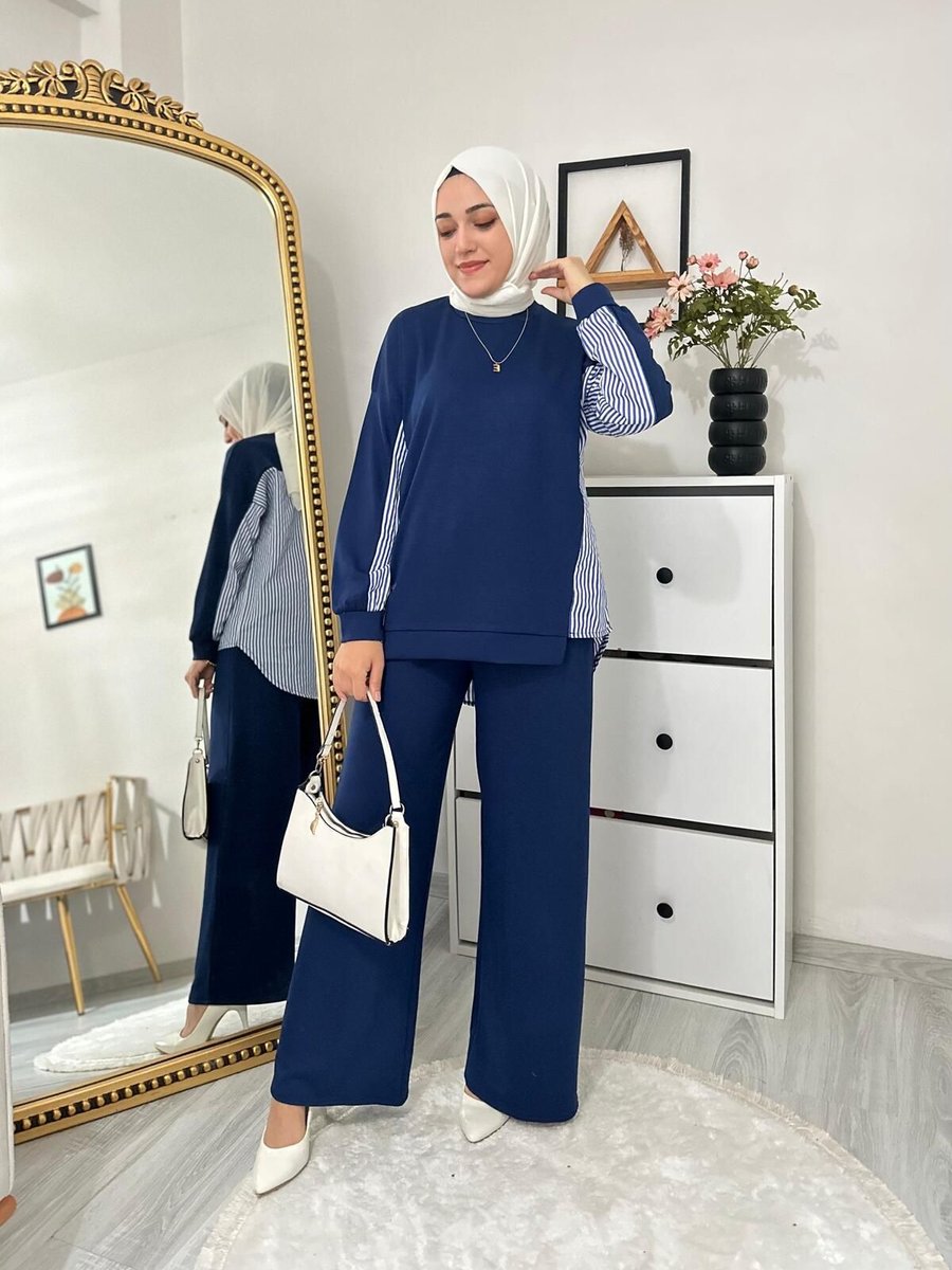 Moda Krash Çizgili Gömlek Bin Spor Takım