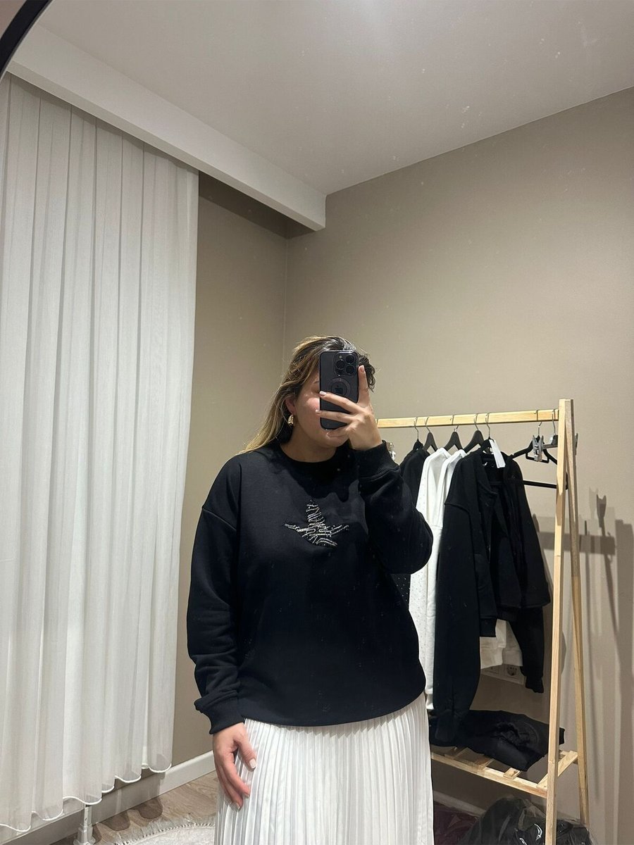 Vessia Bymn Muadil Taşlı Sweatshirt