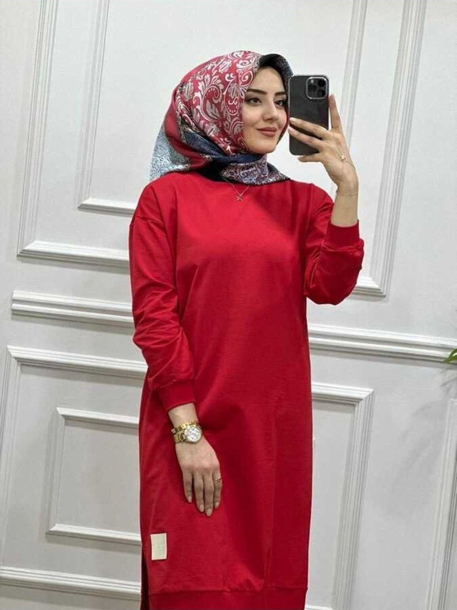 Azzebutik Nur Tunik K20 Kırmızı