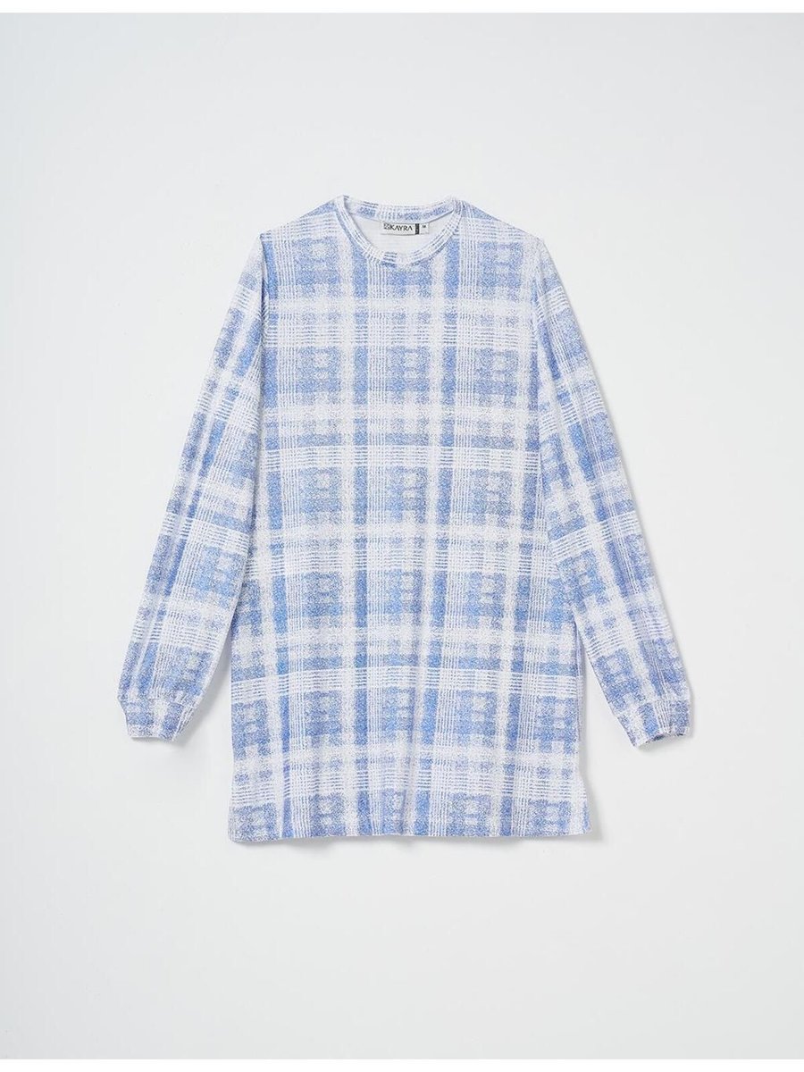 Kayra Çizgili Örme Sweatshirt Saks