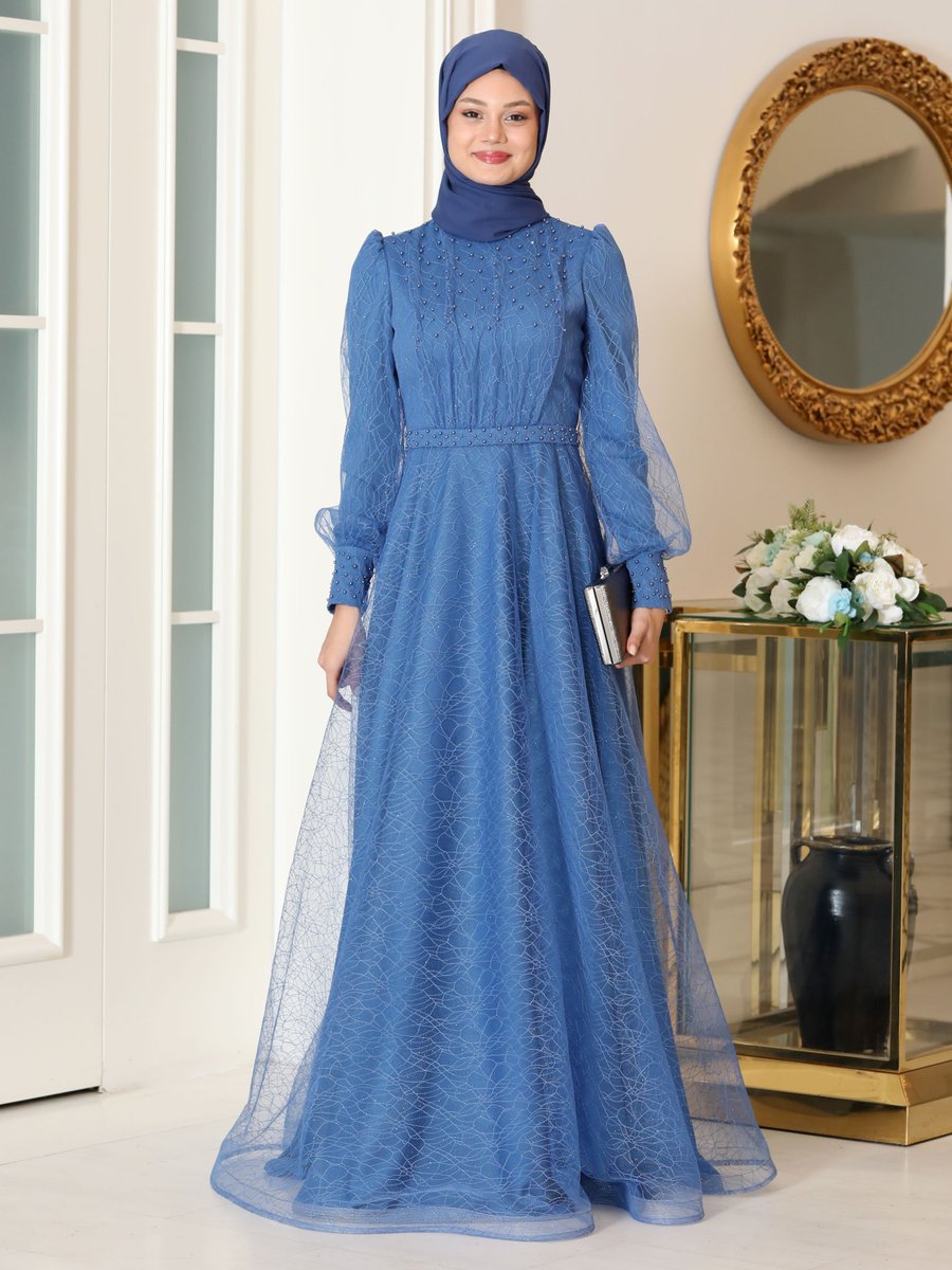 Azra Design İndigo Peri Abiye Elbise