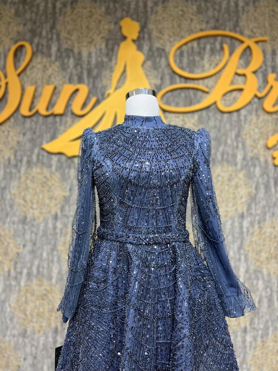 Moda Taşlı Kabarık Abiye Elbise Nişanlık