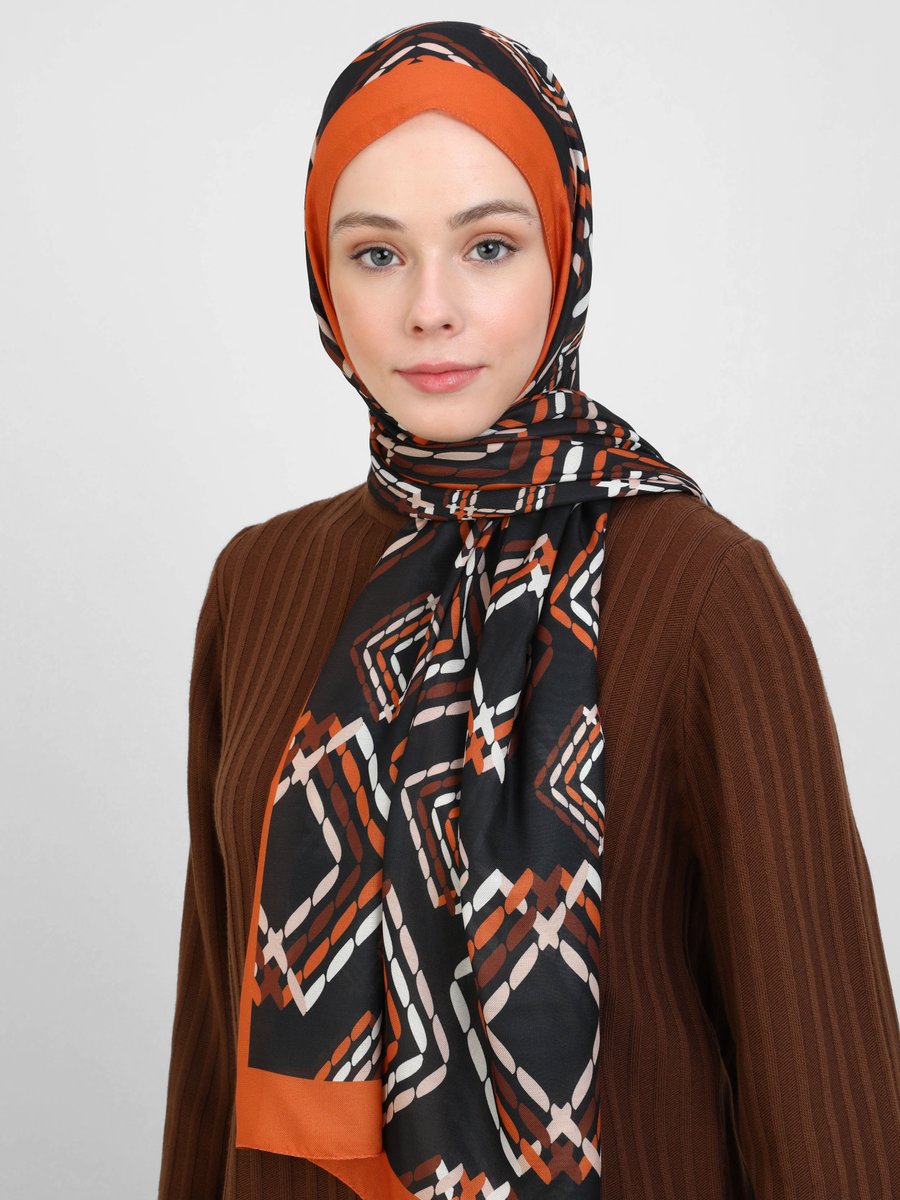 Miray Kremit Shantuq Soft Şal Küp Desen