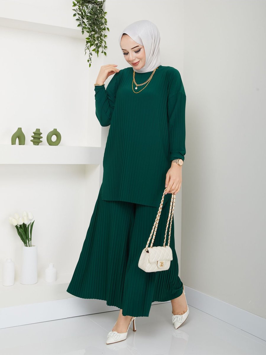 Tactus Yeni Sezon Çok Rahat Şık Etek Görünümlü Pantolon Tunik Ela Takım ??
