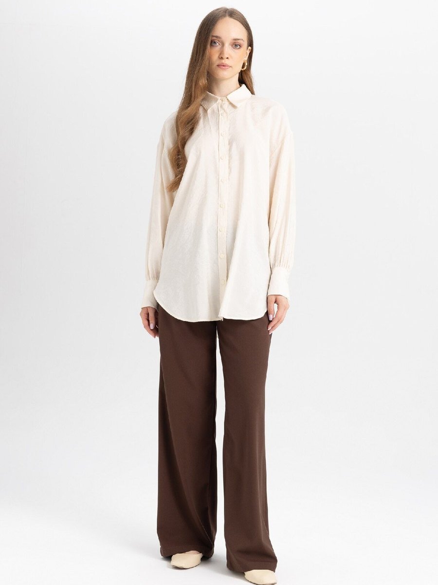 Defacto Wide Leg Geniş Paça Esnek Belli Bağcıklı Basic Düz Pantolon C5628ax24au