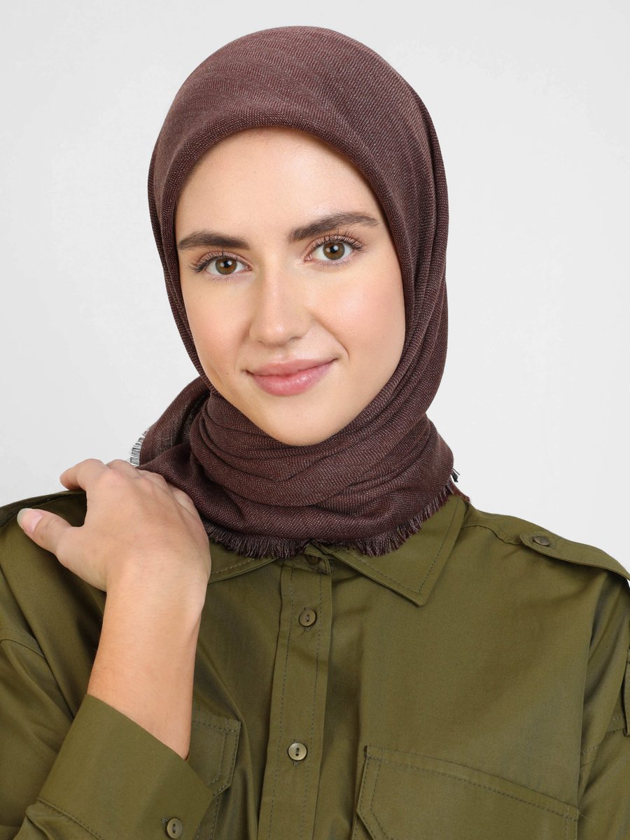 E Collection Kahverengi Eşarp
