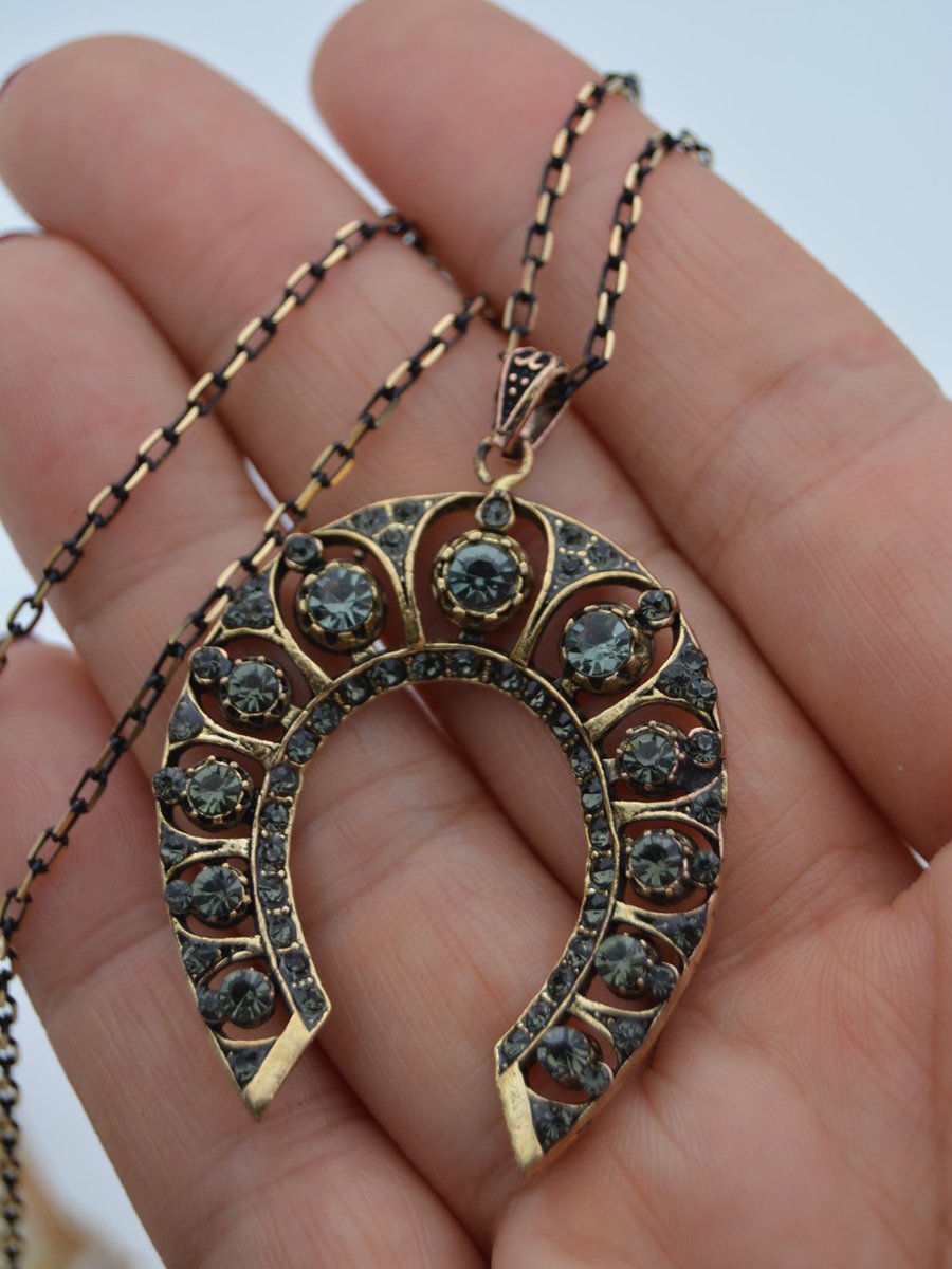 Stoneage Gri Black Diamond Nal Kolye