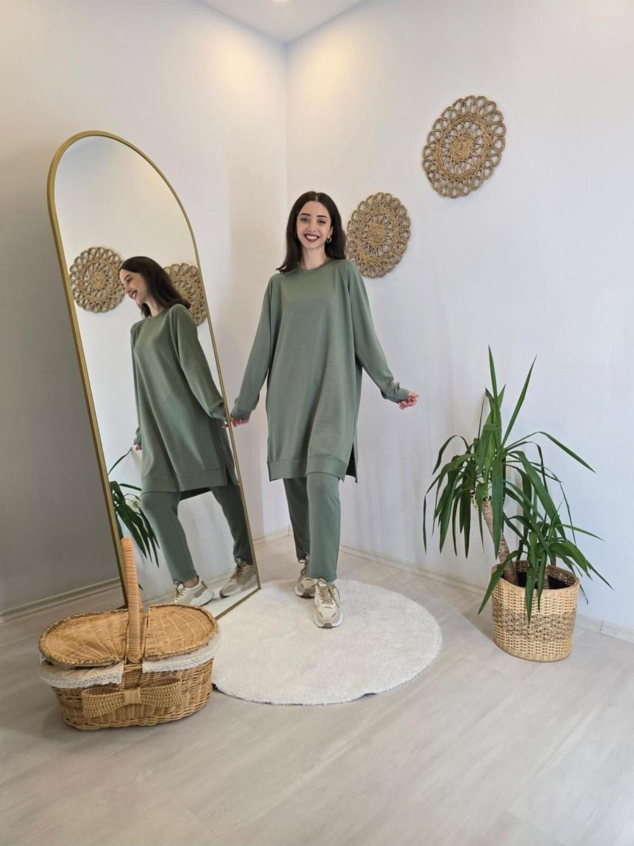 Dadalli Luxe Modal Reklam Kol Sweat Takım