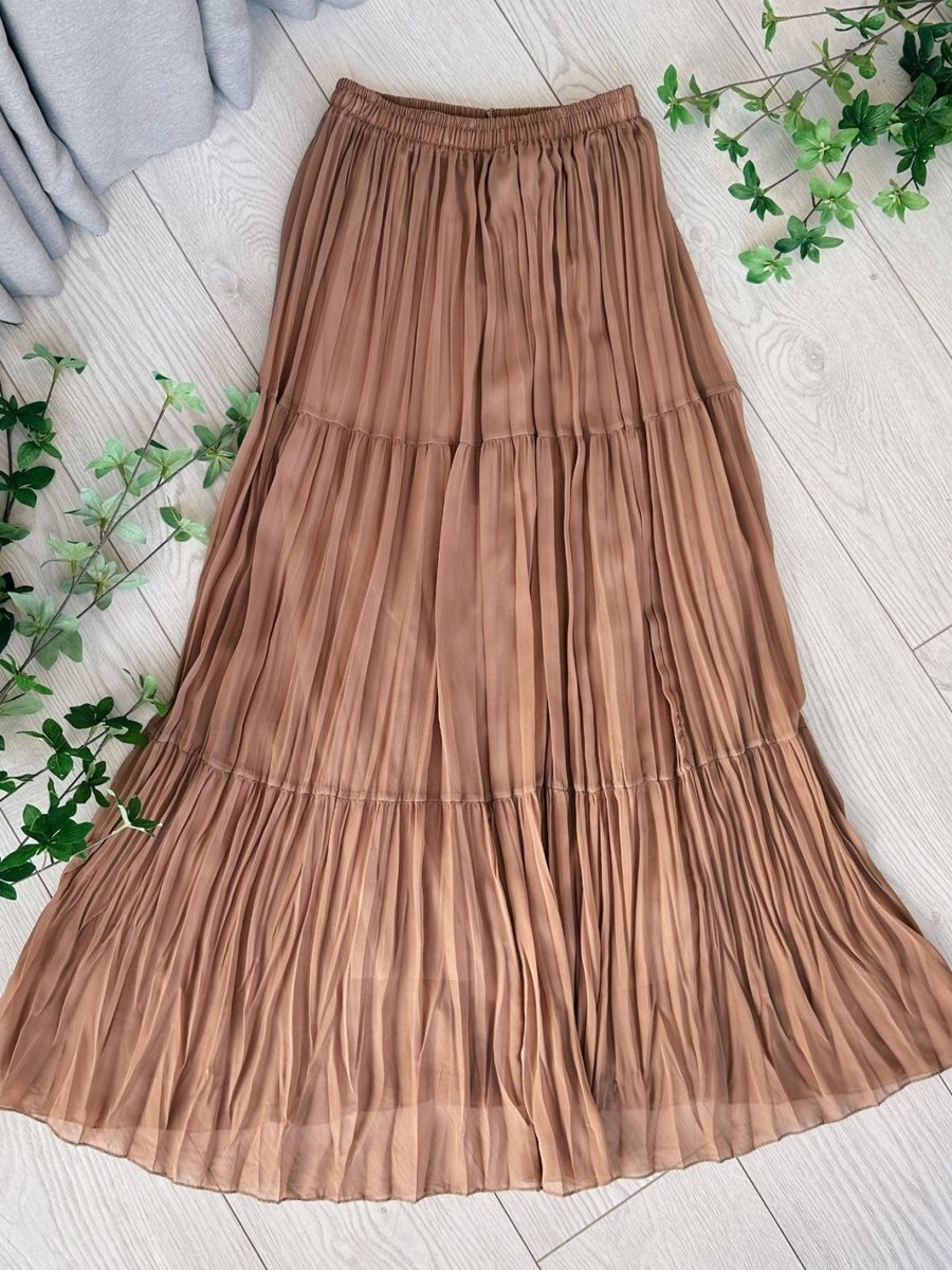 Modaaycan Şifon Astarlı Camel Etek