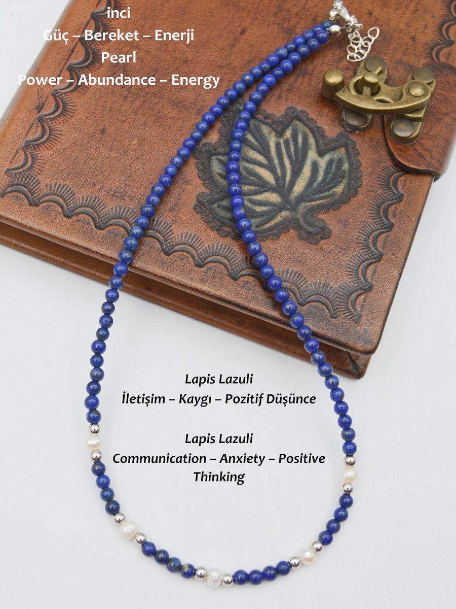 Stoneage Mavi Lapis İnci Erkek Kolye