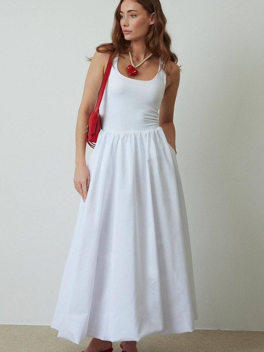 Hooopstore Princess Poplin Beyaz Balon Etek