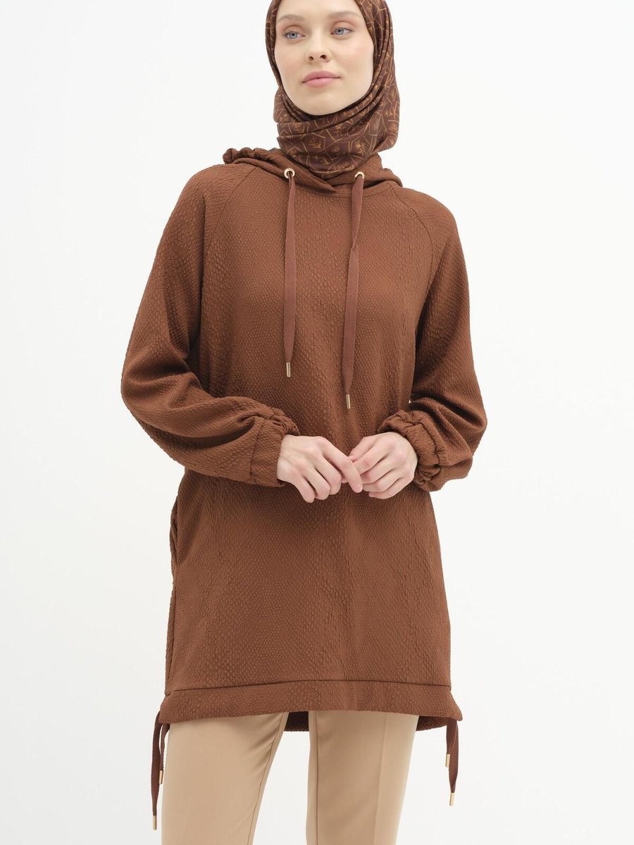 Tuğba Kapüşonlu Sweat Kahve