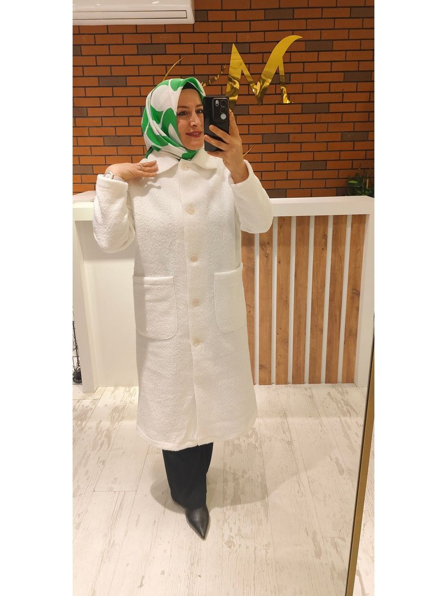 Meryemce Butik Uzun Buklet Kaban (rahat Kalıp)