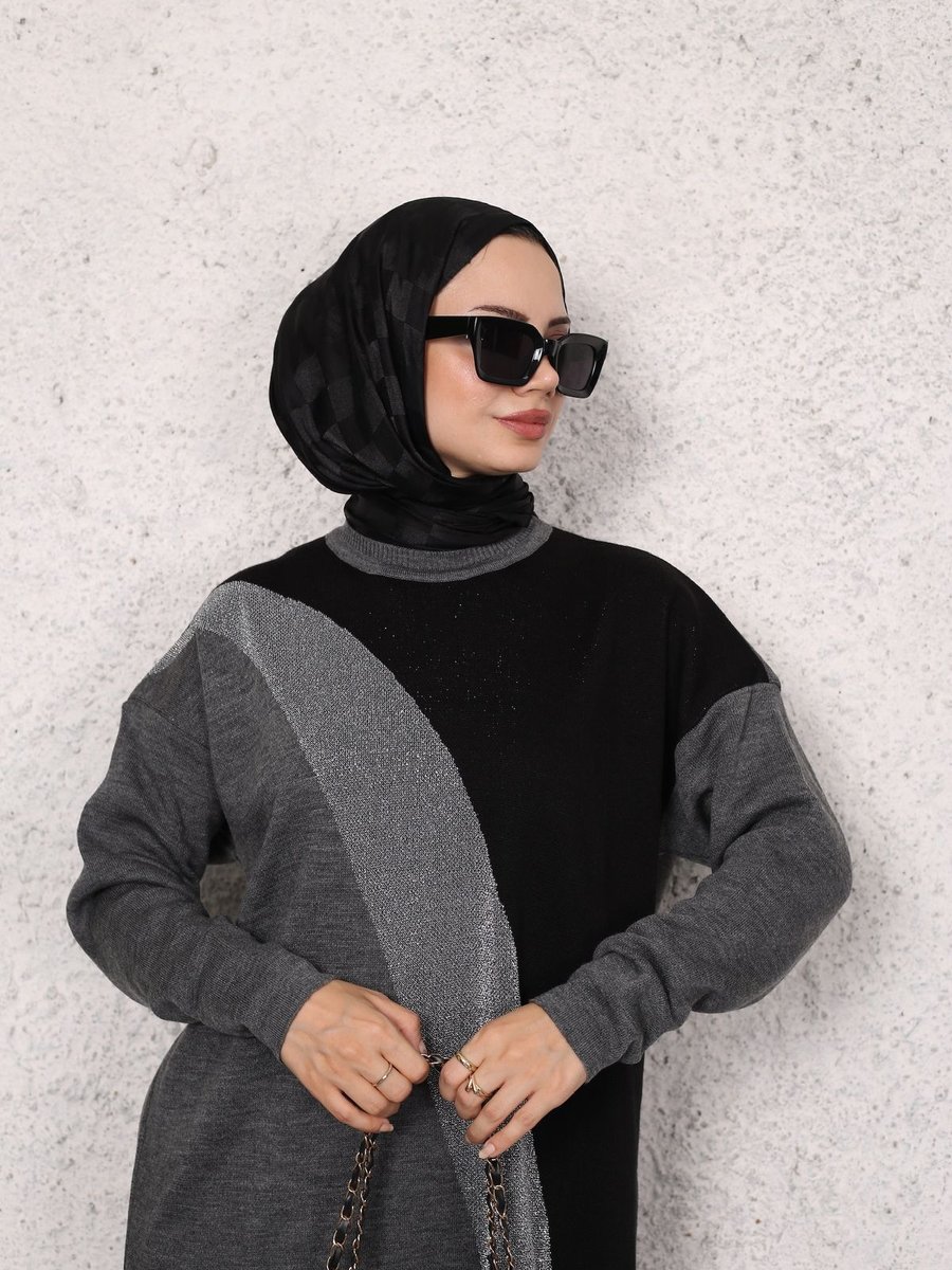 Moda Simli Triko Tunik