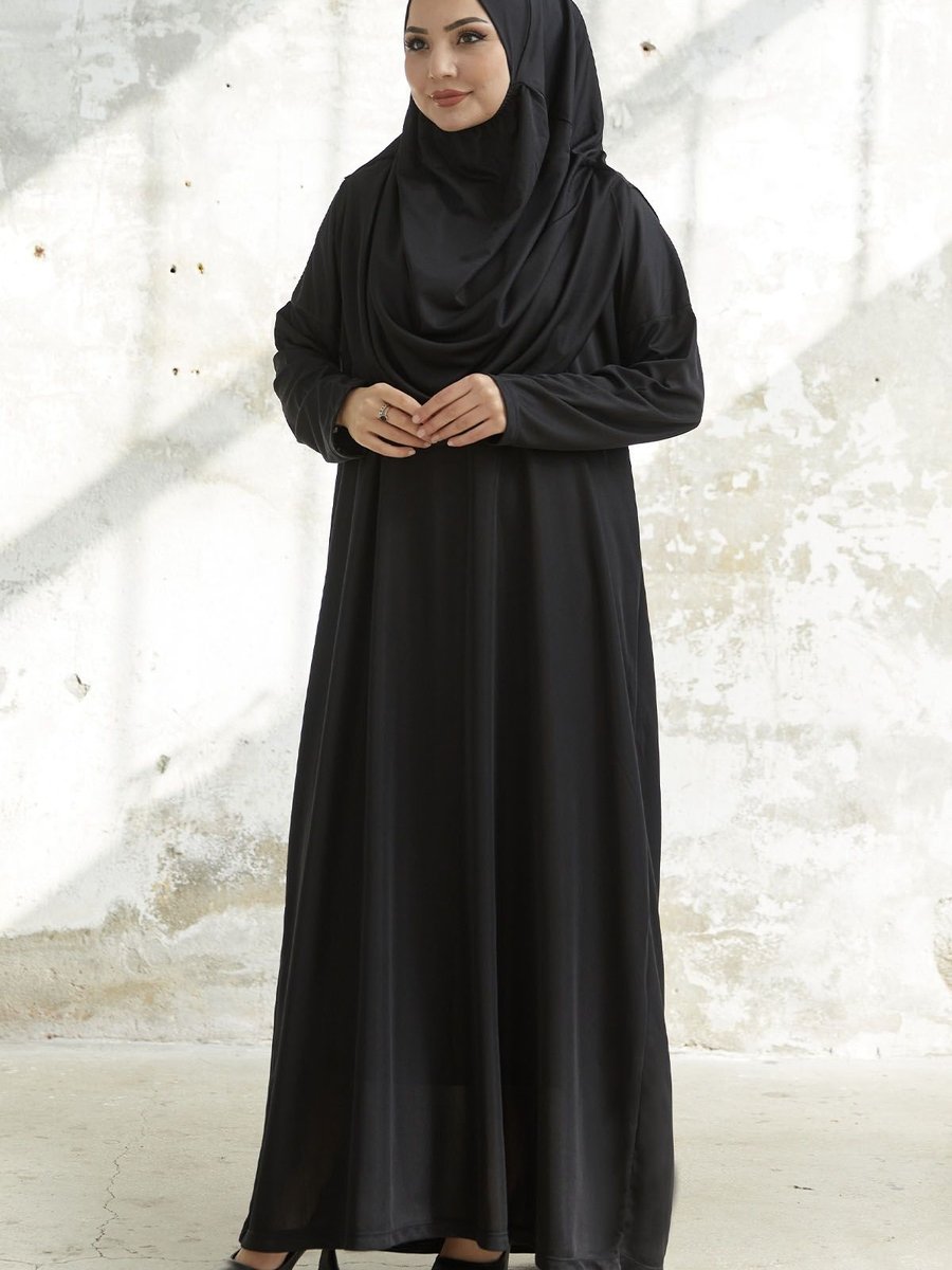 Instyle Tek Parça Namaz Elbisesi Siyah