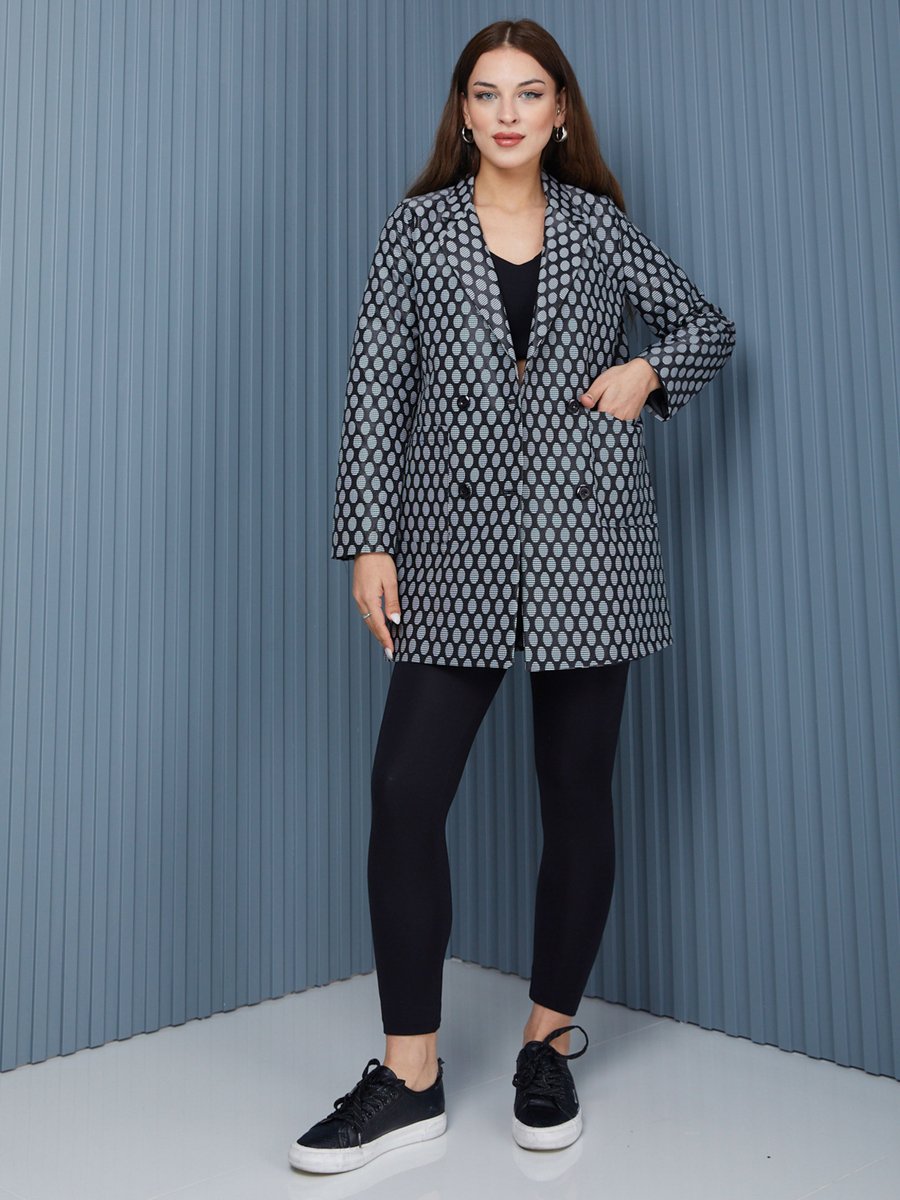 Sahra Afra Siyah Blazer Ceket