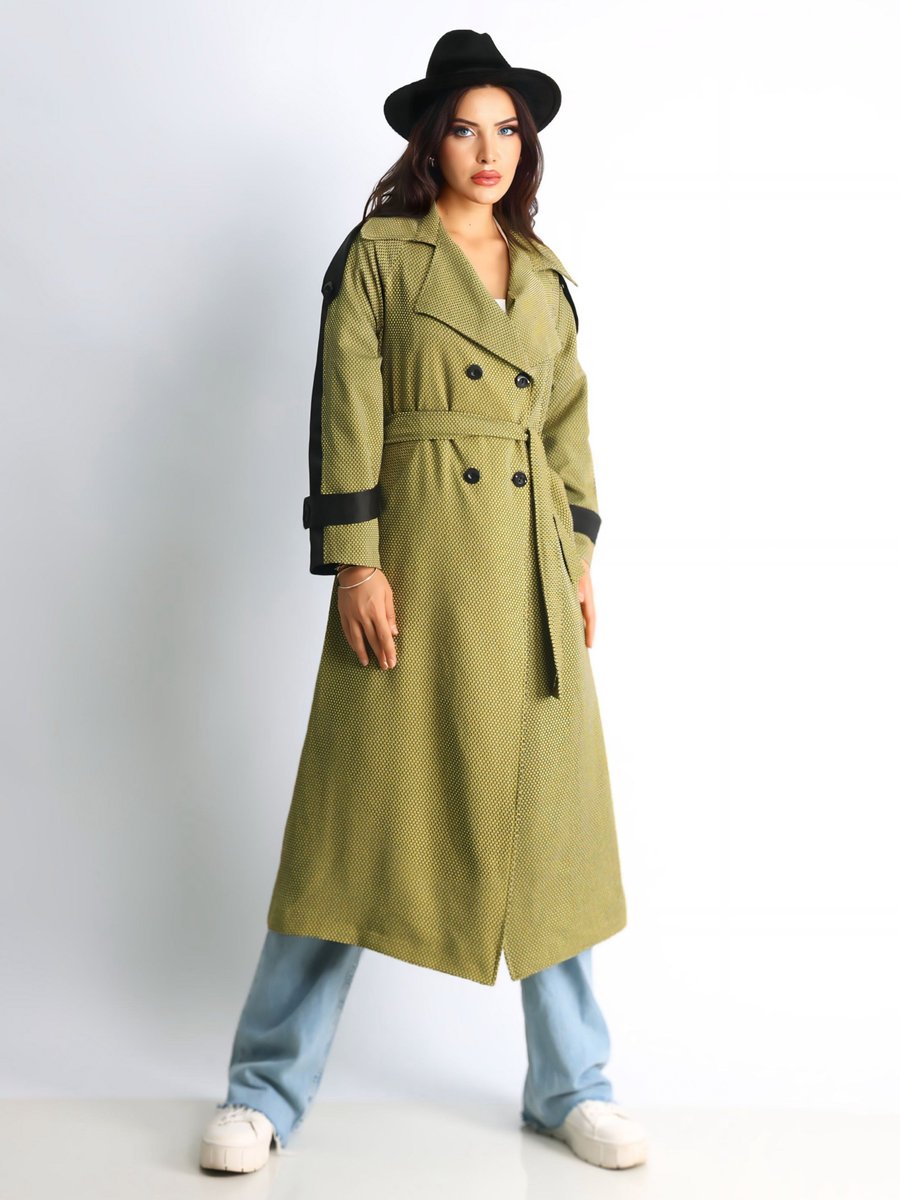 Sahra Afra Hardal Terra Kadın Oversize Trençkot