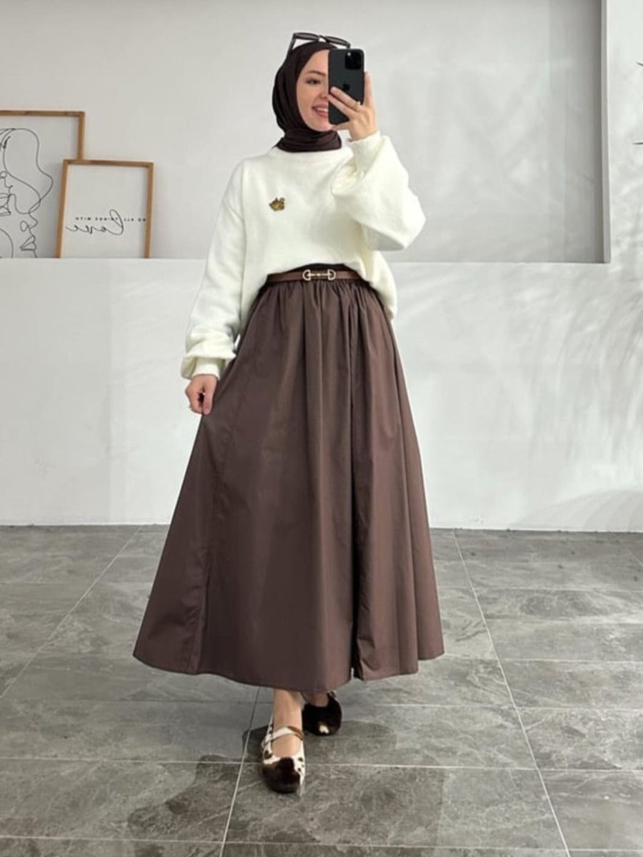 Blueperyy Poplin Etek