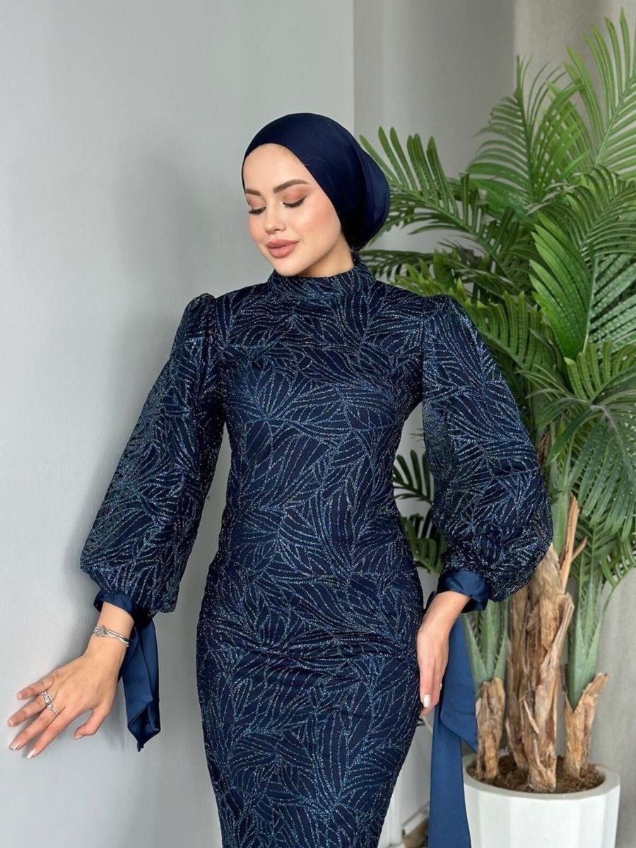 Şulemoda Giyim Simge Abiye Elbise Lacivert