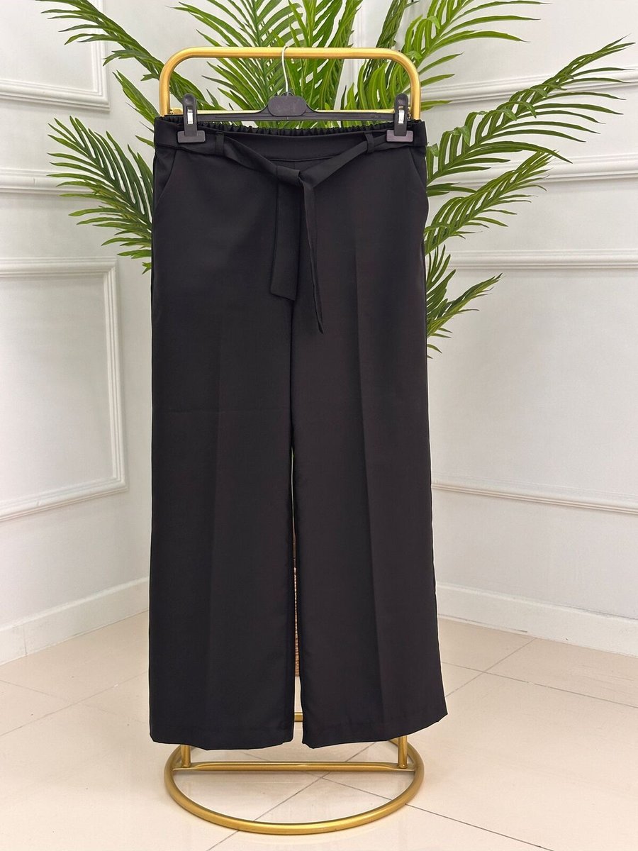 Talia Butik Beli Lastikli Bol Paça Pantolon