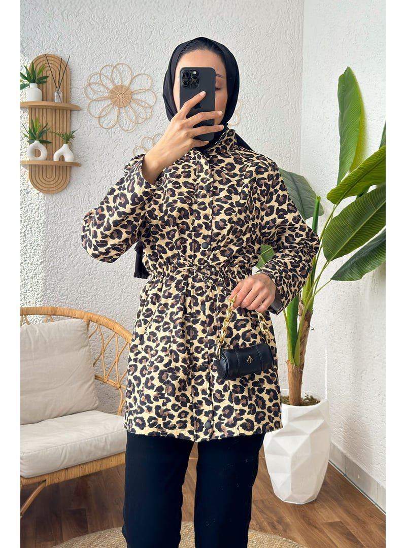 Salih Çelebi Camel Leopar Desen Kap