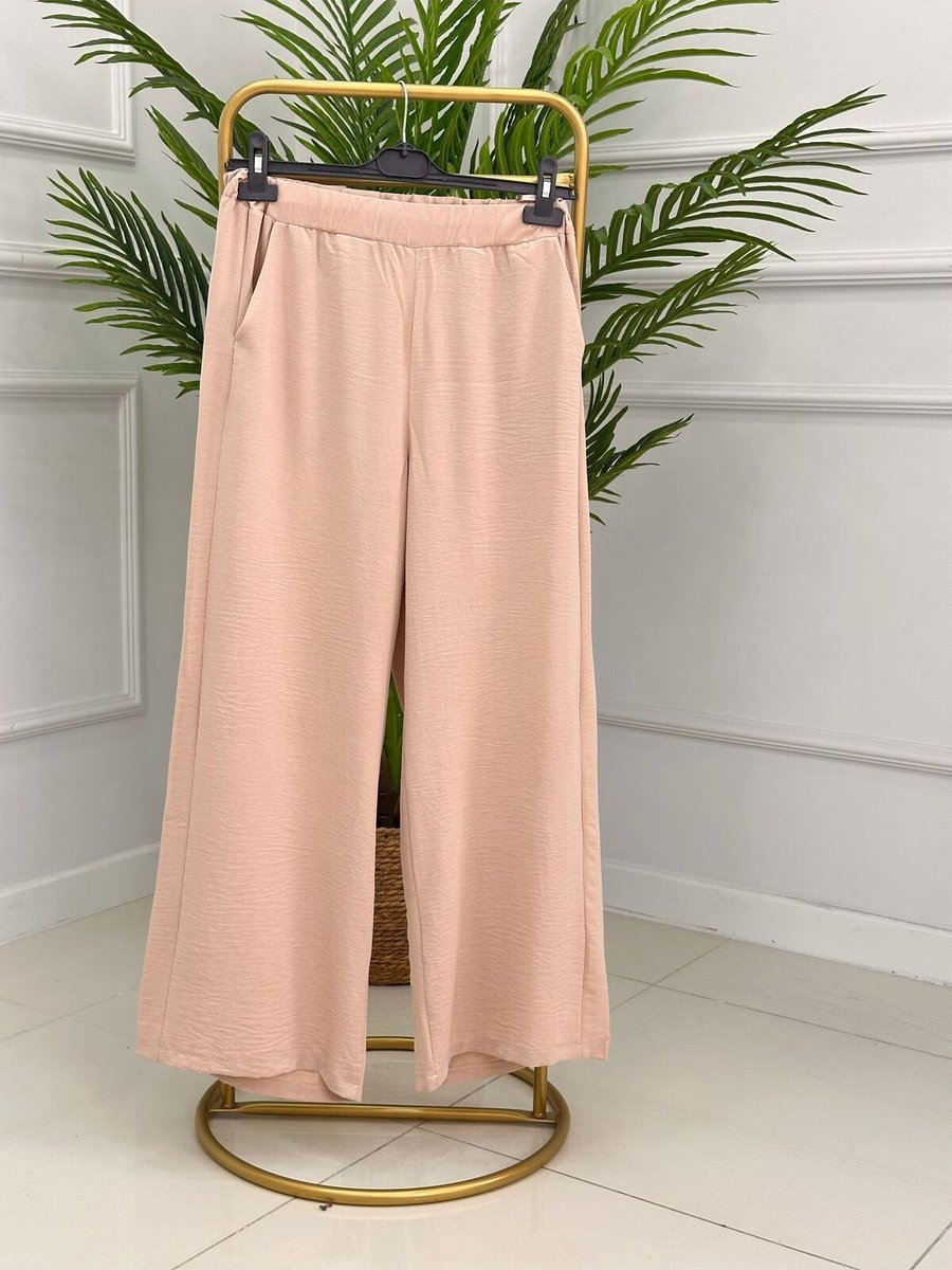 Talia Butik Harika Kalıbıyla Beli Lastikli Ayrobin Pantolon