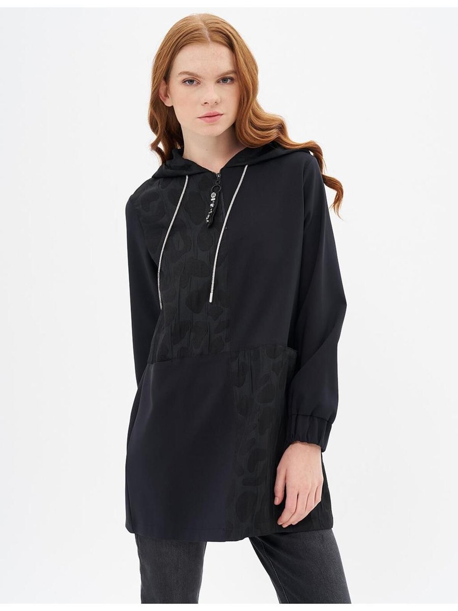 Kayra Kapüşonlu Sweatshirt Siyah