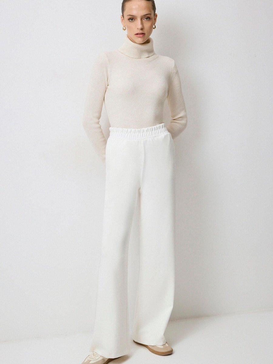Touche Prive Straıght Fit Beli Lastikli Örme Pantolon