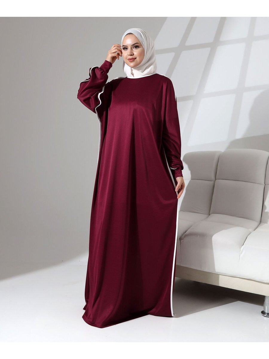 Berel Moda Manşetli Ve Biye Detaylı Namaz Elbisesi