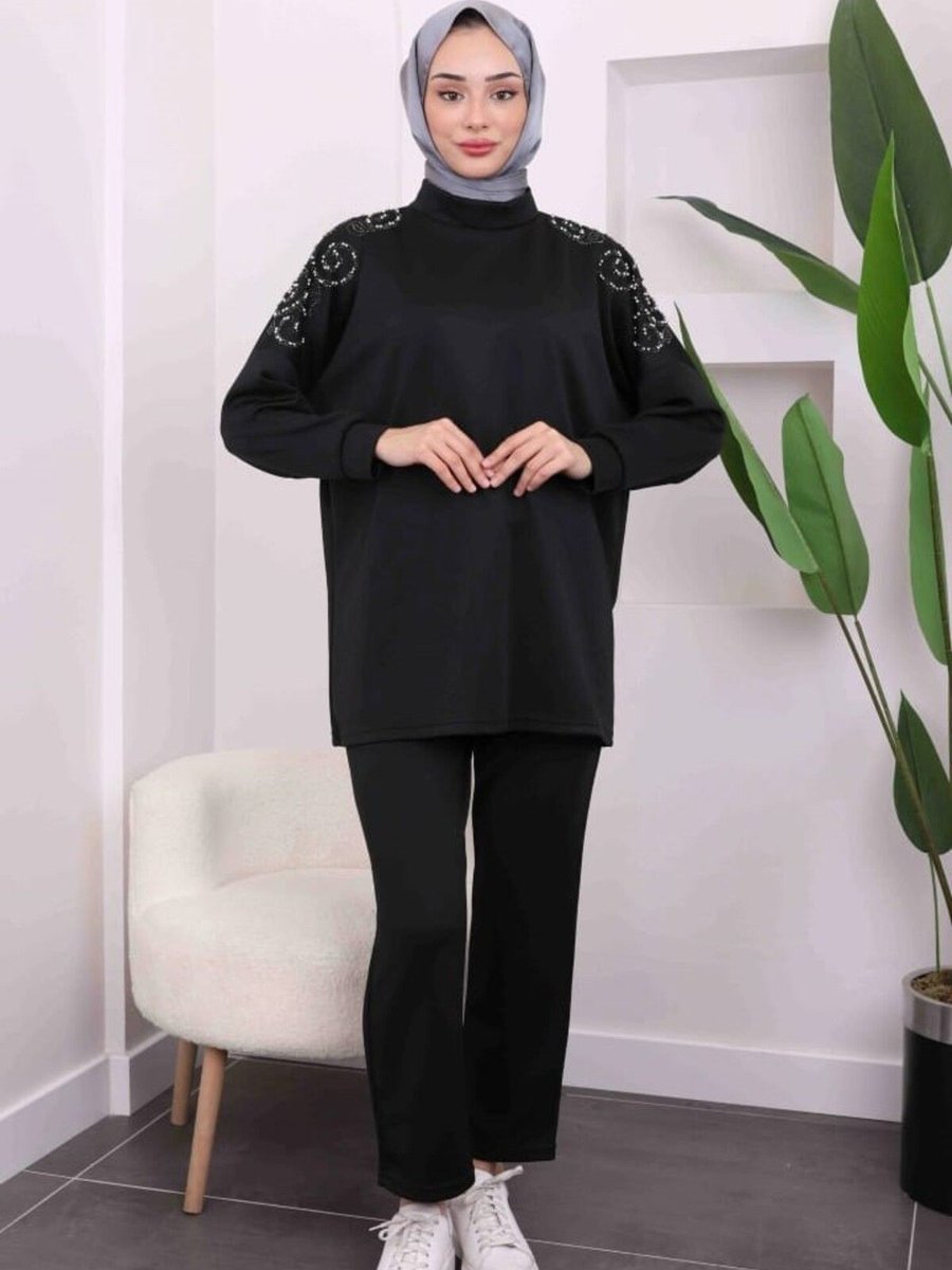 Alvia Butik Omzu Taşlı Scuba Takım