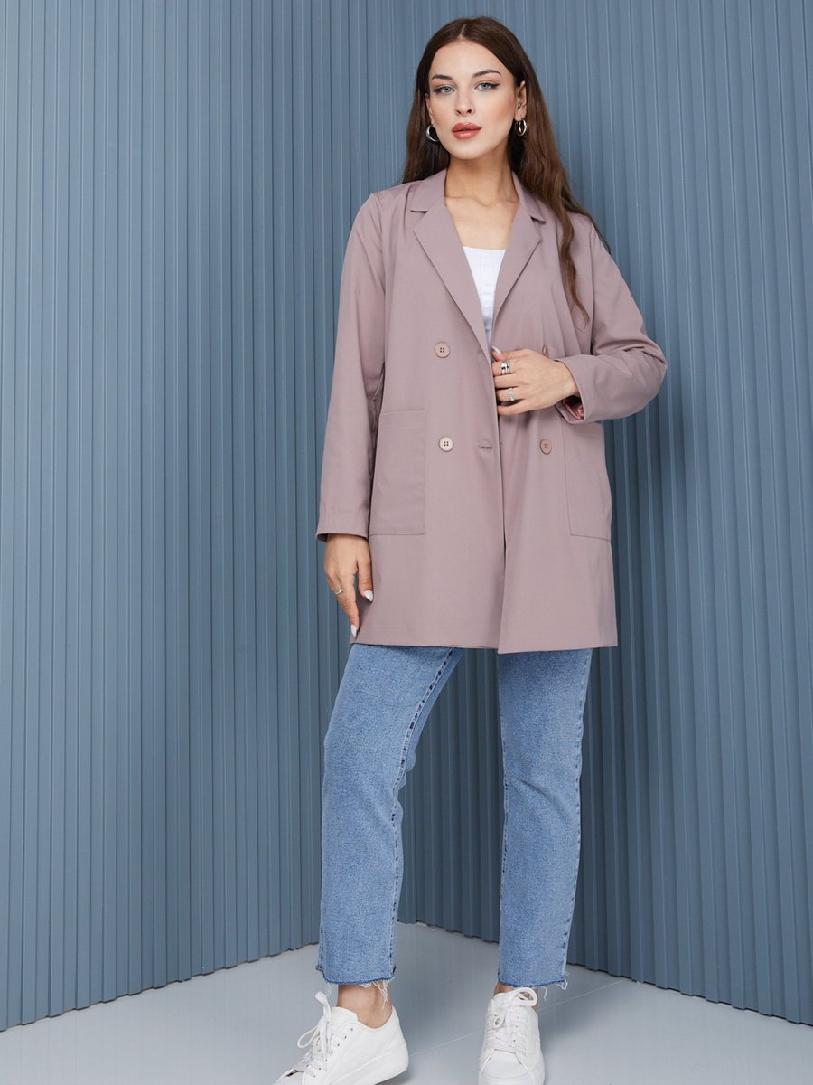 Sahra Afra Gül Kurusu Blazer Ceket