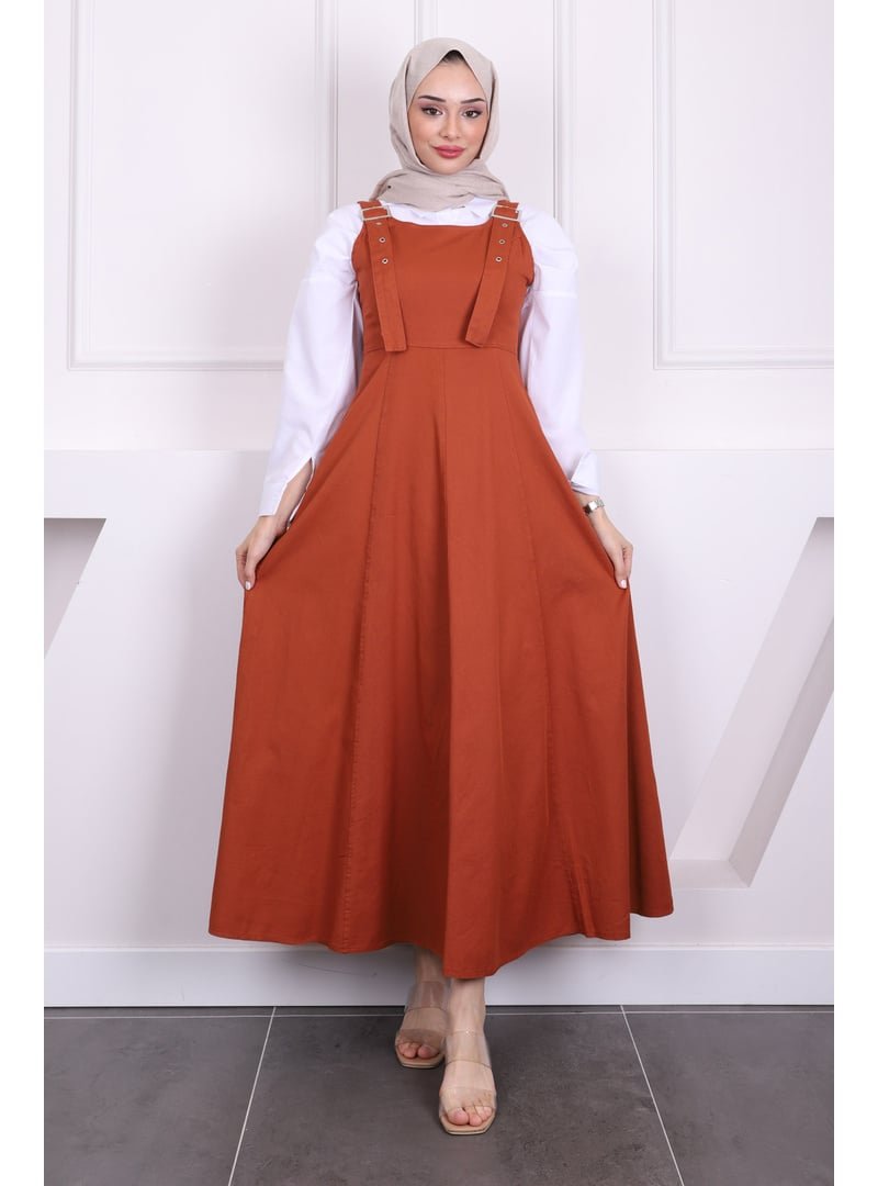 İmaj Butik Kiremit Fermuar Detaylı Gabardin Jile