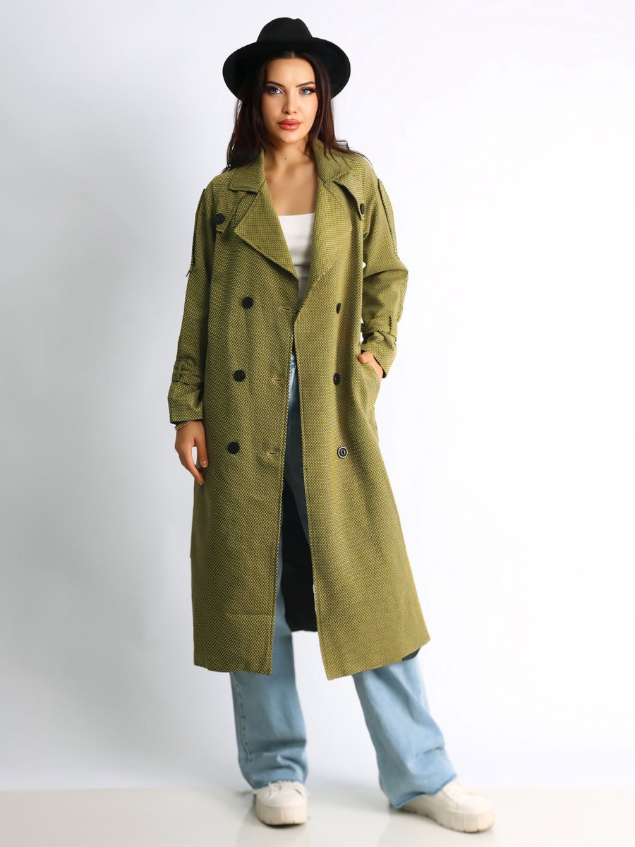 Sahra Afra Hardal Nidal Kadın Oversize Trençkot