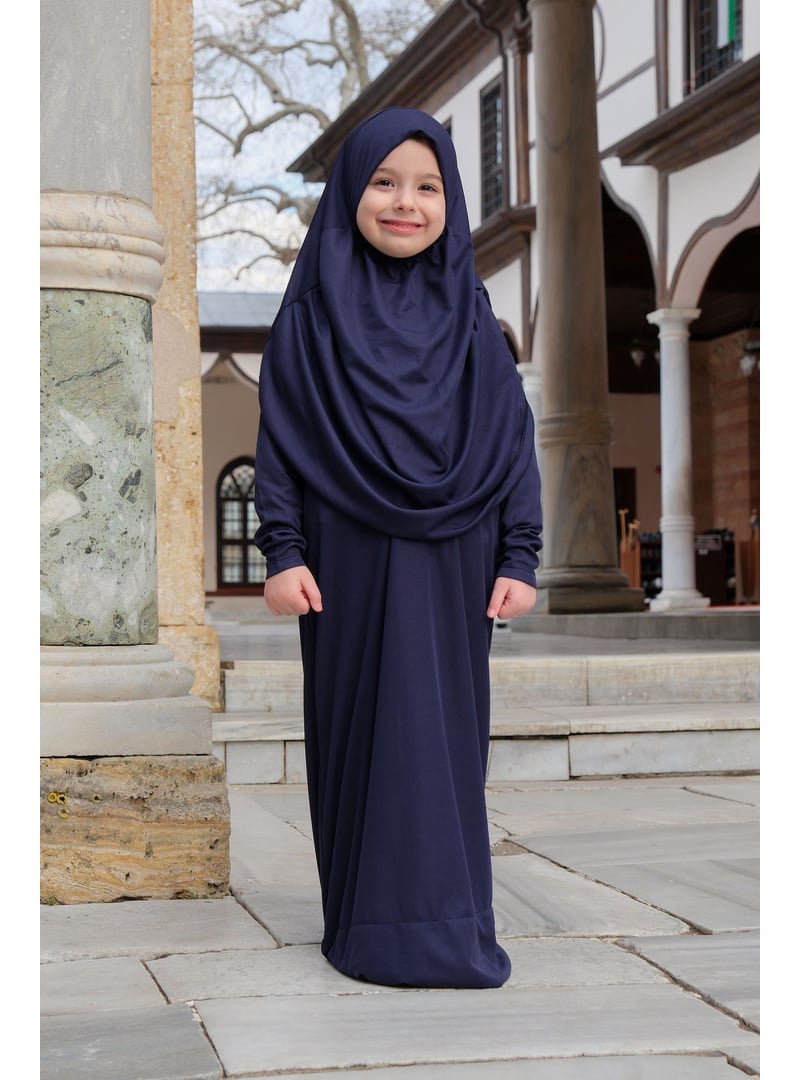 Locco Moda Lacivert Çocuk Namaz Elbisesi