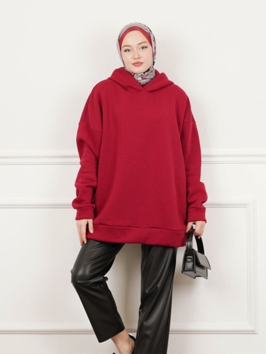 Boi Basic Unisex 5'li Kapüşonlu İplik Şardonlu Sweatshirt Bebe Mavi Siyah Kırmızı Gri Pembe