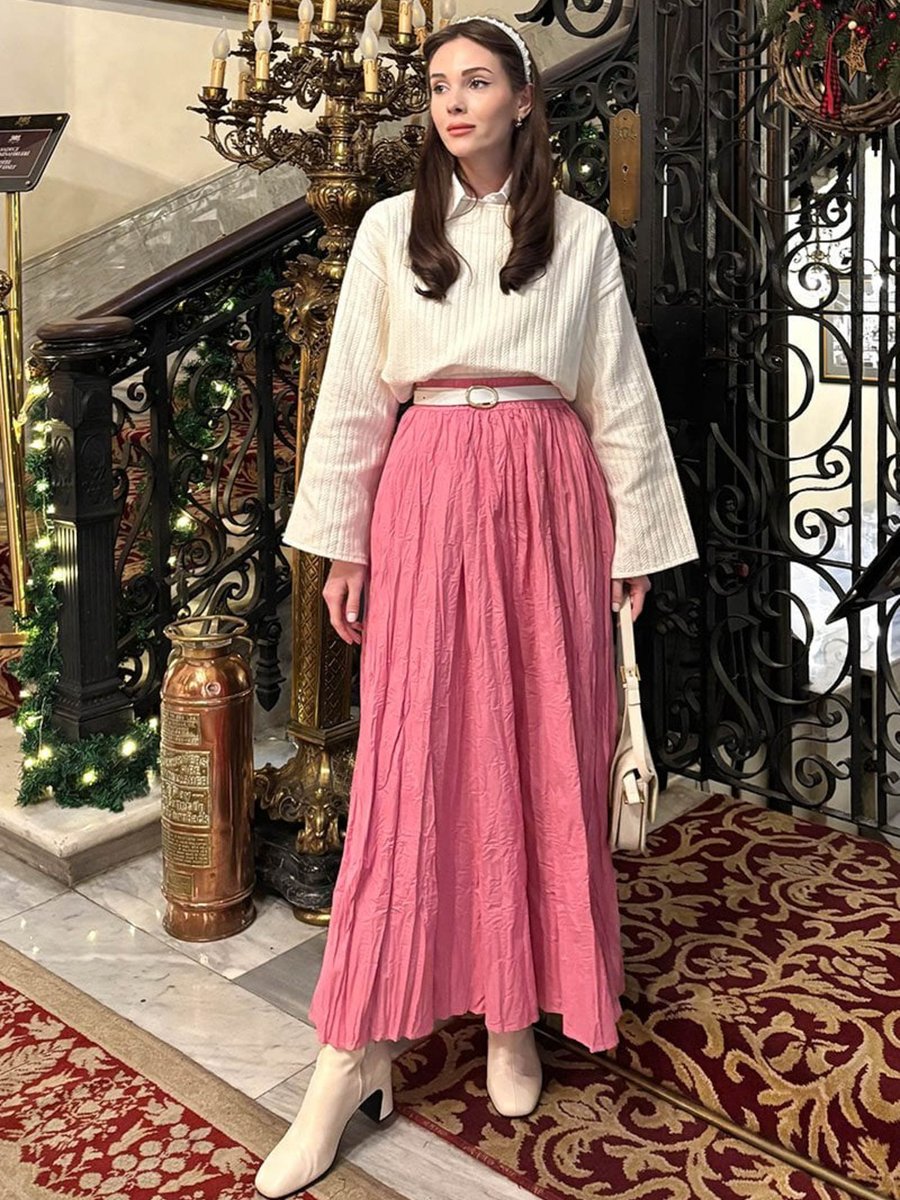 Ceylan Otantik Pembe Kraşlı Bohem Etek