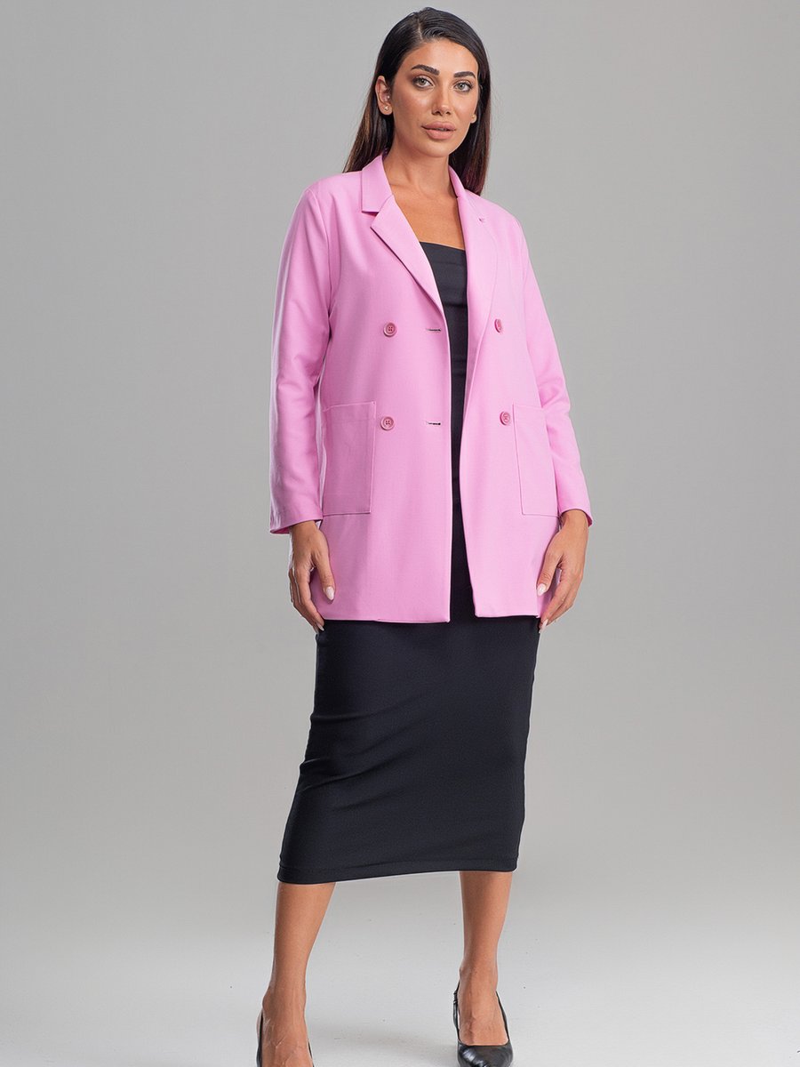 Sahra Afra Pembe Blazer Ceket