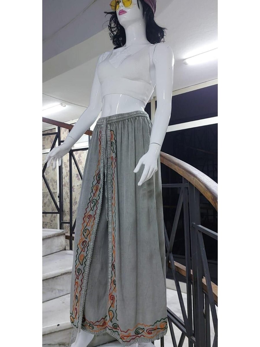 EREN STYLE Taş Otantik Nakış İşlemeli Harem Şalvar Pantolon