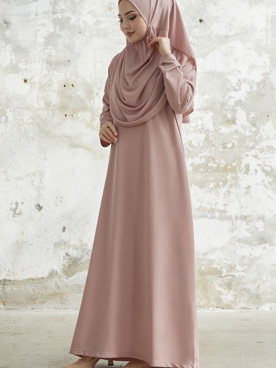 Instyle Tek Parça Pudra Namaz Elbisesi