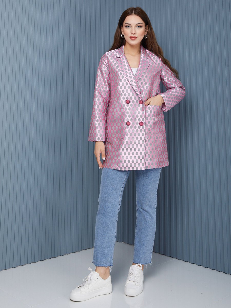 Sahra Afra Pembe Blazer Ceket