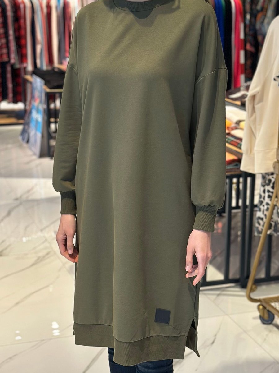 Remsa Soul Basic Uzun Sweat Tunik Haki