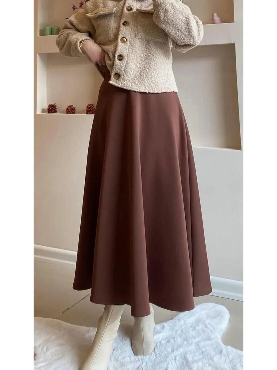 Bm Bessomoda Fashion Boutique Scuba Kumaş Puf Kloş Etek