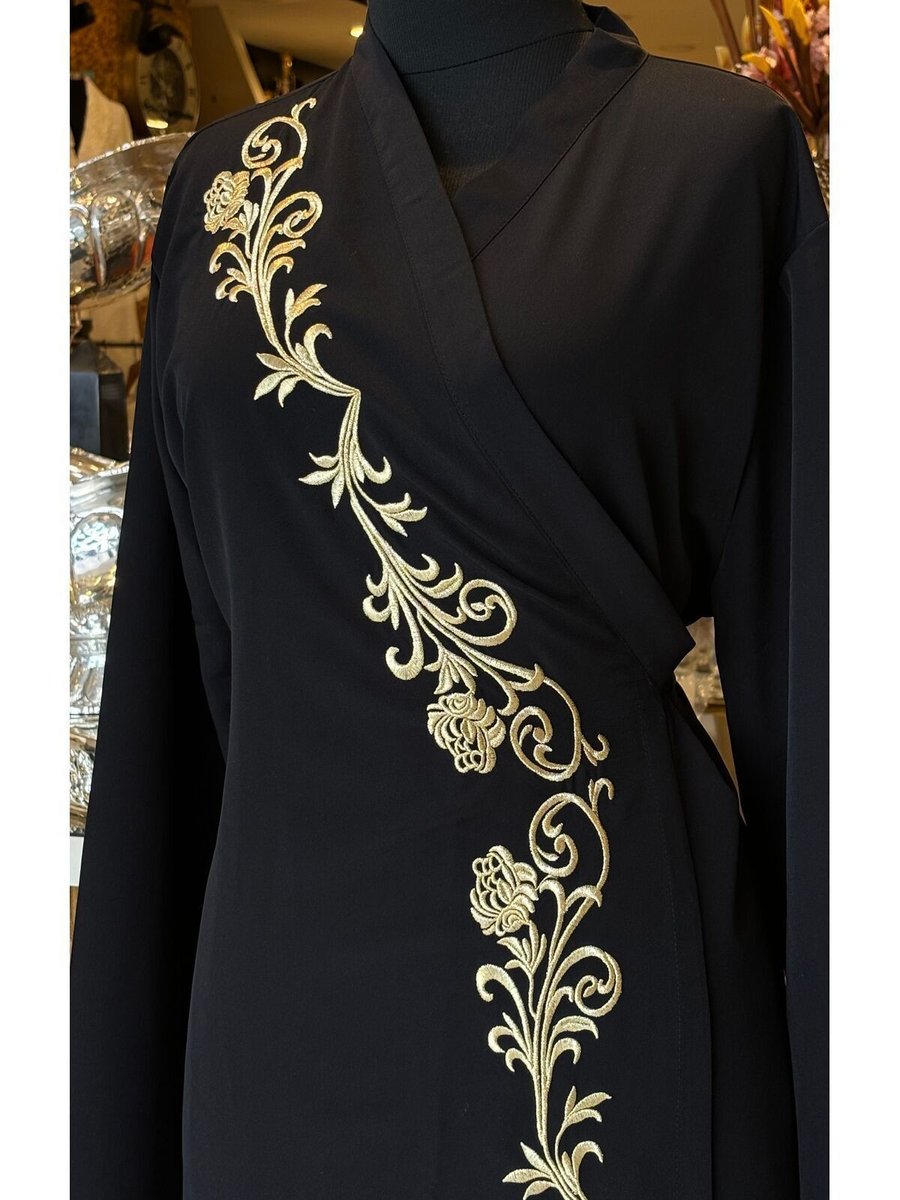 Antepiş Home Namaz Elbisesi Gold Sim Nakışlı