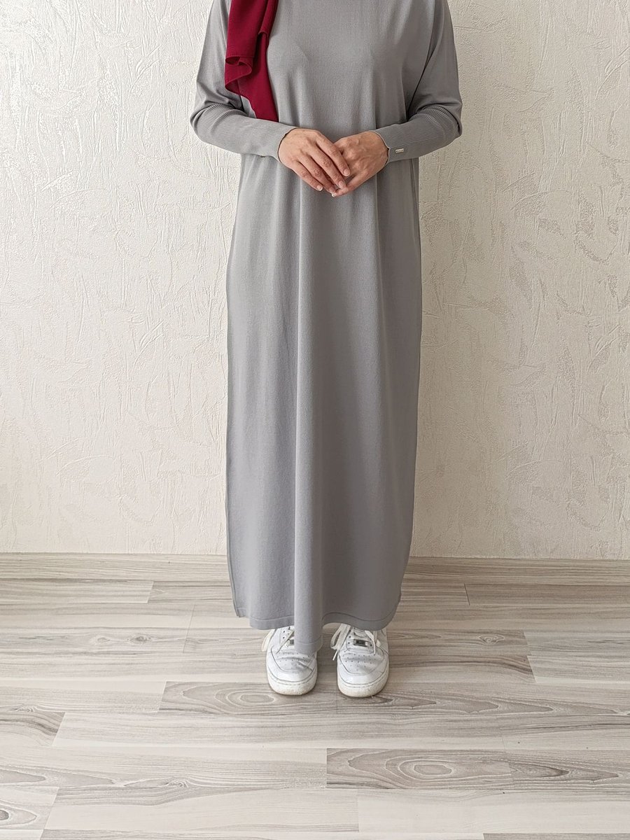 Süssü Triko Elbise Uzun Boy Rayon Kumaş Merserize Dokuma Lacivert