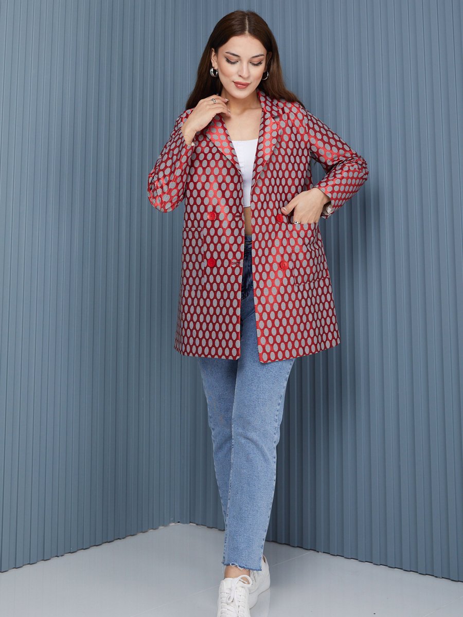 Sahra Afra Kırmızı Blazer Ceket