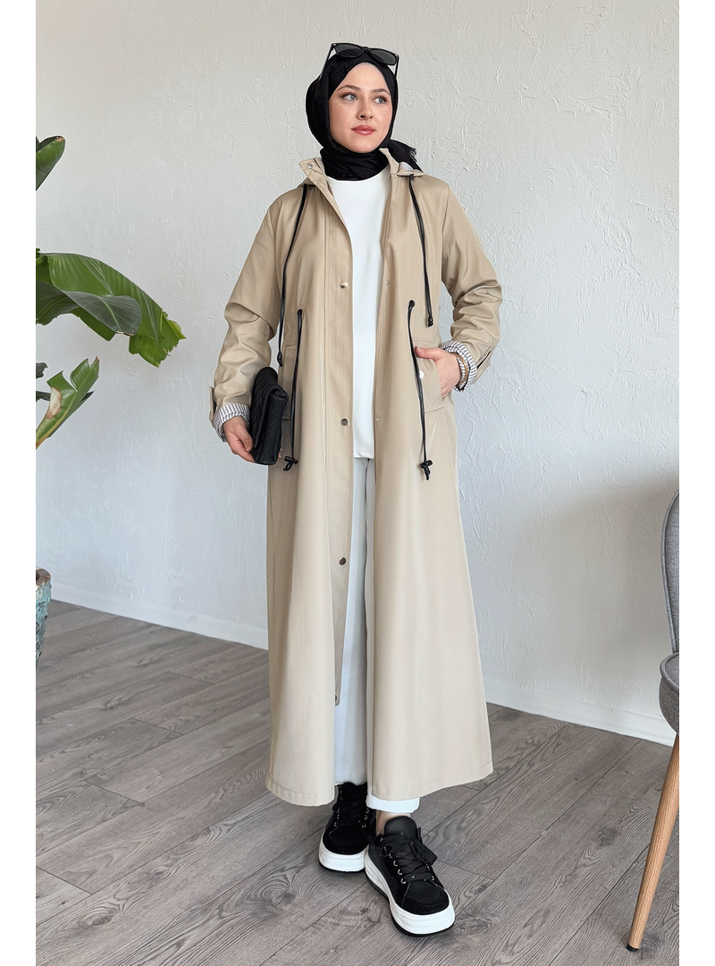 InStyle Taş Çizgi Desen Trençkot