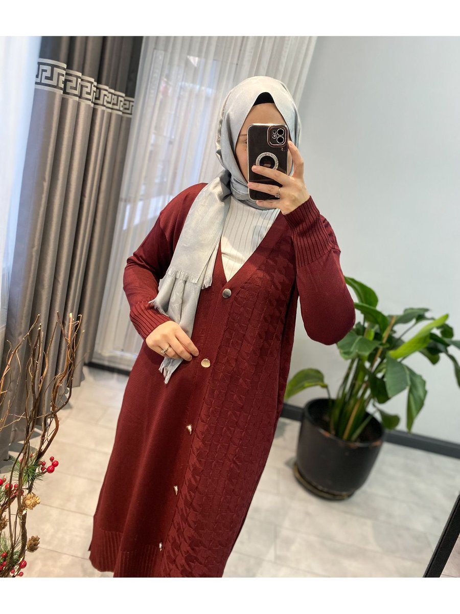 Sare Boutıque Kazayağı Desen Soğuk İplik/merserize Hırka